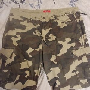 Guess camo shorts.